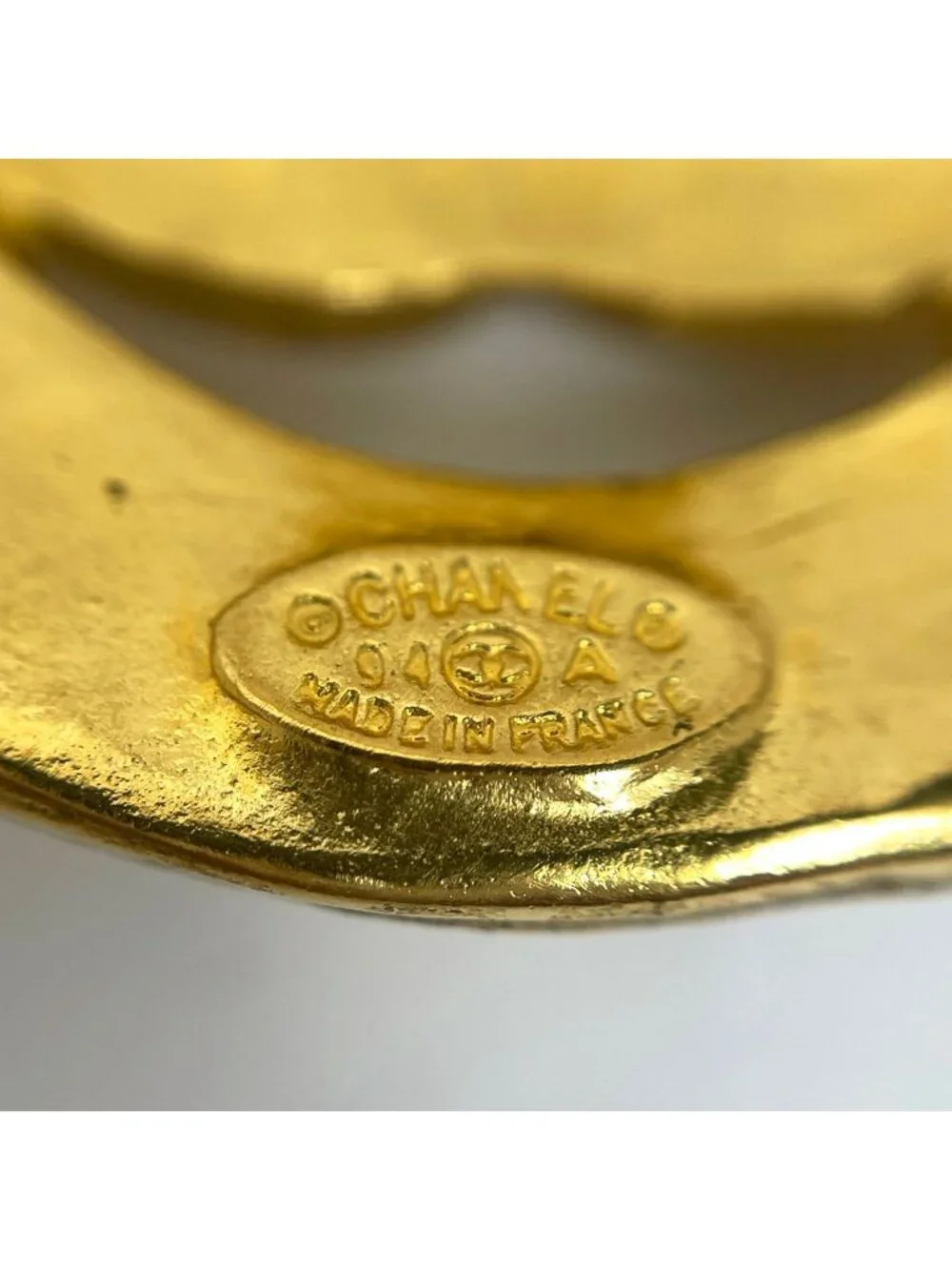 Chanel CC Logo Chain Necklace Long Round Gold Plated